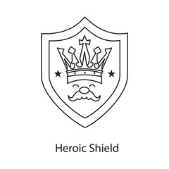 Heroic Shield Icon. Vector Design