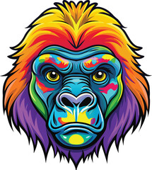 Vector illustration of a godzilla head mascot with a powerful face and teeth, perfect for a tattoo or sports team symbol