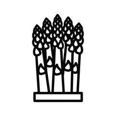 Fresh asparagus isolated on white healthy food nutrition ingredient diet vector illustration