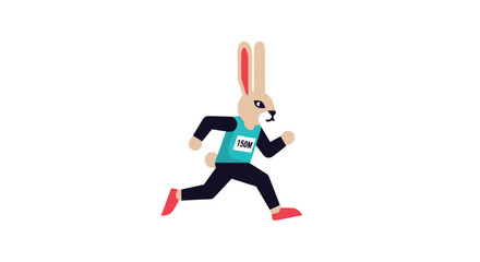 Cartoon hare running