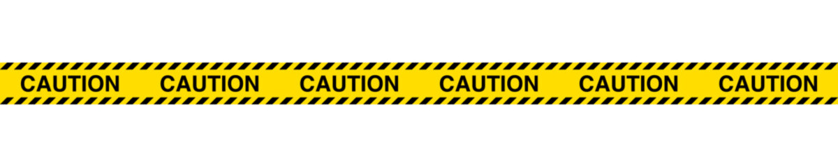 Yellow and black caution tape