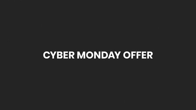 Cyber Monday Offer Minimal Text Animation 4K – Digital Deal Promotion for Online Stores