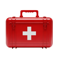 Fototapeta premium First aid kit on a white background for emergency situations and health needs