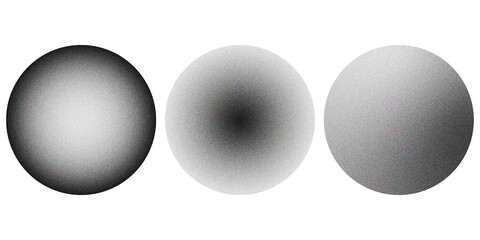 Dotwork 3D Spheres vector background. Sand grain effect. Black noise stipple dots. Abstract noise dotwork balls. Black dots grunge round elements.