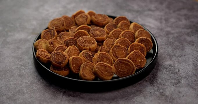 Bhakarwadi  or bakarvadi is a Tea Time Snack from Maharashtra and Gujarat
