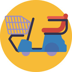 Electric mobility scooter for individuals with limited mobility.