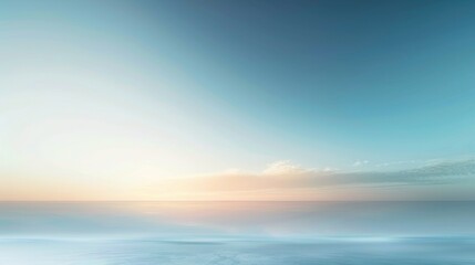 Obraz premium Serene Horizon Over Calm Ocean At Sunset