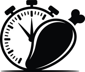 Quick protein meal prep timer silhouette design