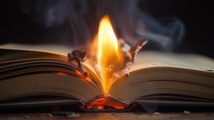 Burning Pages - A Symbol of Destruction and Loss.