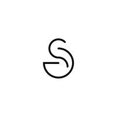 Elegant Monogram Design Featuring Intertwined Letters S and D.