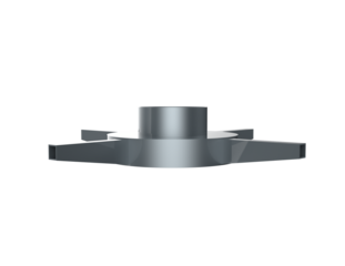 Heavy-Duty Rotary Spreader Vane Assembly: Precision Engineering Mechanical 3D Model Asset. Essential Agricultural Centrifugal Feed Impeller Part for Large-Scale Farming Technology; Isolated PNG
