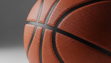 Fototapeta premium Basketball Texture With Reflective Surface Highlights