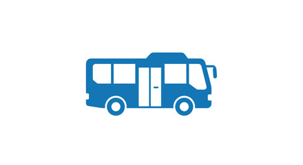 Blue bus icon