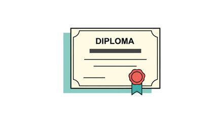 Lined diploma with seal