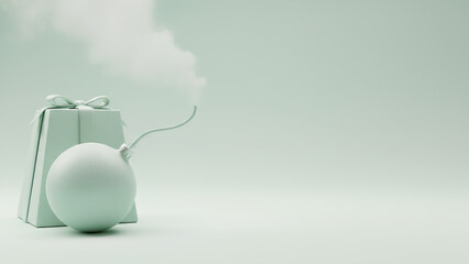 Unwrap explosive holiday sales with this dynamic gift bomb concept, perfect for marketing campaigns or attention-grabbing announcements