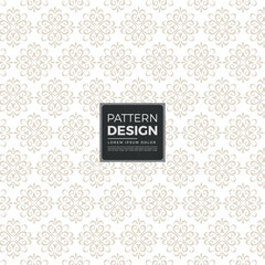 Elegant beige floral damask style seamless pattern background