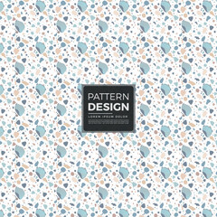 Seamless terrazzo style pattern with irregular pastel shapes texture