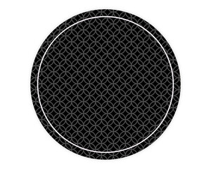 七宝柄の円フレーム、正月、新年、吹き出し、装飾