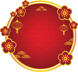 golden frame with floral Chinese ornament