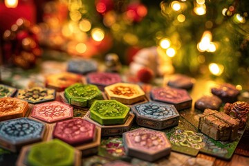 colorful board game in progress