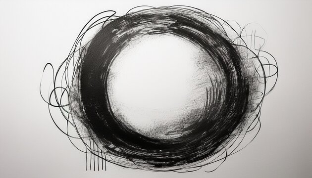 handdrawn doodle grunge circle highlights charcoal en round ovals marker scrtch scribble inrounder rond scrawl frames ilustration of freehand paited circular note