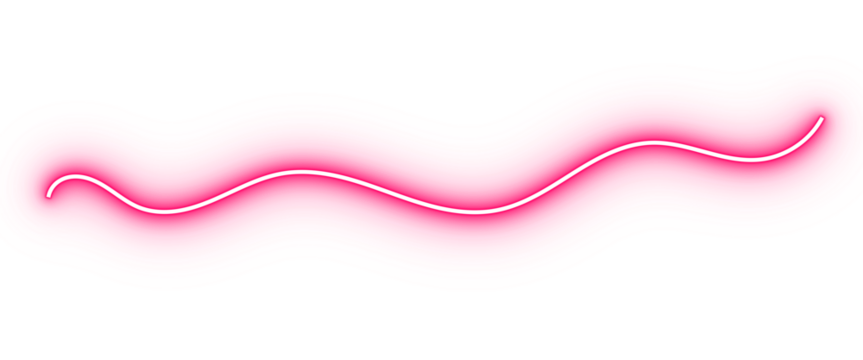 Neon pink glowing wavy stroke