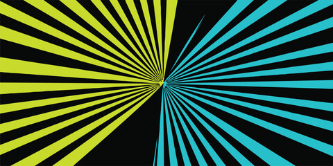 Blue vector abstract starburst backdrop with sun rays, light beams, and striped texture pattern