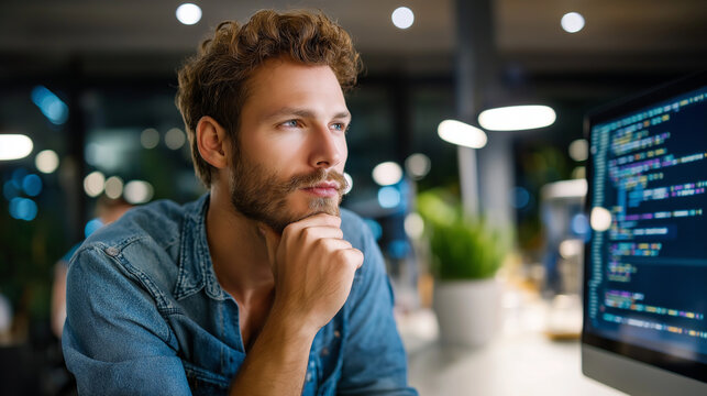 Anonymous developer providing coding assistance and advice to colleague on monitor screen for web application testing and troubleshooting, programming mentorship, staff collaborati