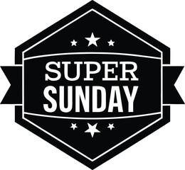 Neon super sunday discount label with bold typography