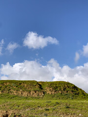 landscape with blue sky