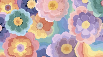 Colorful Floral Pattern Background Art
