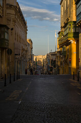Walking Downhill in Valletta