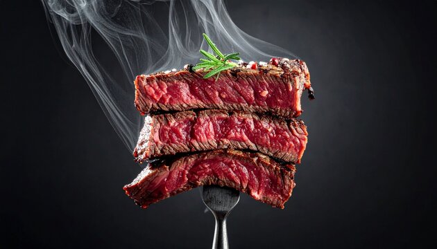  frisch gegrillten Rindfleisch-Steakstreifen