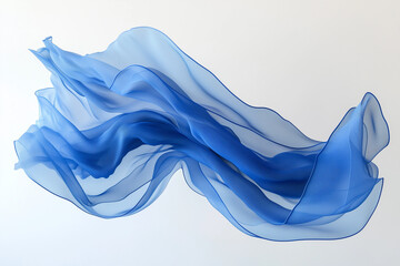 Abstract blue flowing fabric pattern textile design seamless cloth