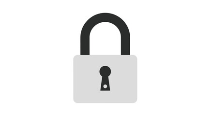 Simple flat padlock icon