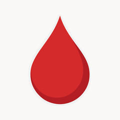 Obraz premium Red Blood Drop Isolated on White Background Symbolizing Donation and Healthcare Awareness Initiatives Worldwide