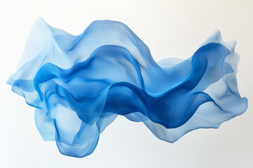 Abstract blue flowing fabric pattern textile design seamless cloth