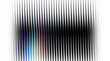 Abstract digital lines with gradient color transition on dark isolated on transparent background