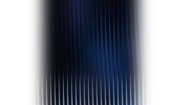 Abstract blue vertical wave pattern background with dynamic folds isolated on transparent background