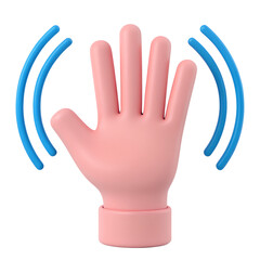 Waving Hand: Light Skin Tone
