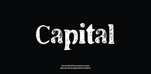 capital modern font typography arrow icon illustration Logo.