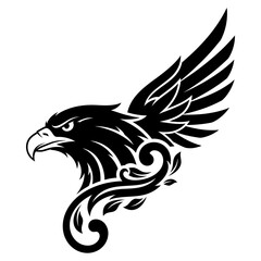 Tribal Eagle Head Silhouette Vector