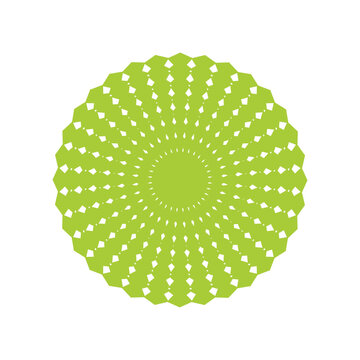 Isolated vector design of a round blue guilloche rosette circle pattern decoration for a security certificate illustration
