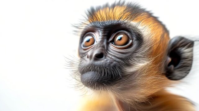 surprised monkey portrait