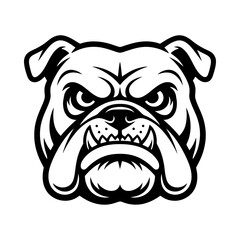 Bulldog Head Logo Silhouette