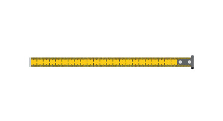 Yellow measuring tape with black markings