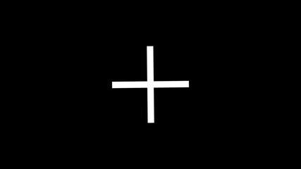 Target crosshair line animation. aim cross target search and aiming animation. on transparent background.4k video