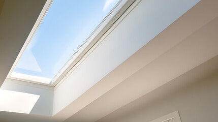 Obraz premium Brightening Up Spaces: Skylights provide natural light and ventilation, enhancing any interior with a touch of the outdoors, bringing blue skies into everyday living.
