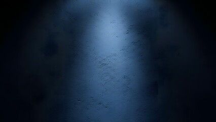 Dramatic Blue Wall Texture with Spotlight for Backgrounds and Overlays, Moody Indigo Stucco with Textured Details and a Center Beam of Light
