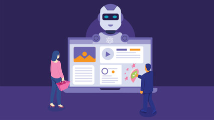 Data science team training advanced AI models using big data and evaluating machine learning accuracy